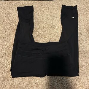 Lulu Lemon Crop Leggings with mesh paneling